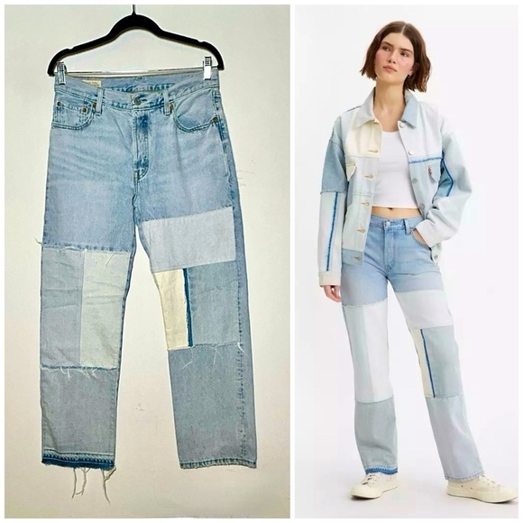 NEW 501® 90's Freehand Folk Jeans Blue | Levi's® CZ with Raw Fringe Hem, W28 L30 - Picture 1 of 16